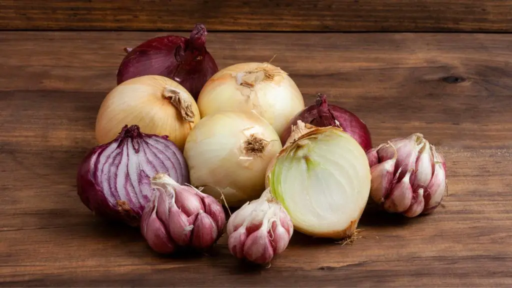 Onions and garlic